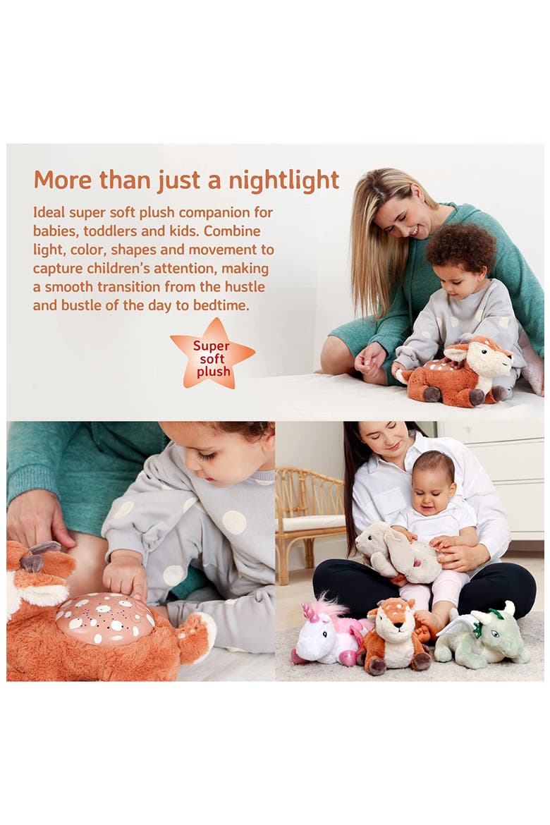 Twilight Buddies - Calming Plush Toy & Nightlight Star Projector, Alternate, color, BROWN