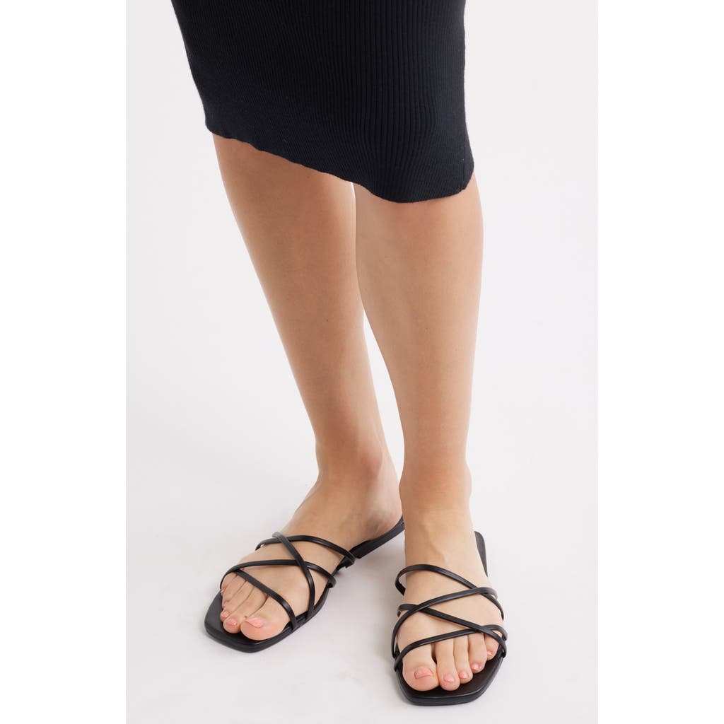 Open Edit Korva Slide Sandal In Black