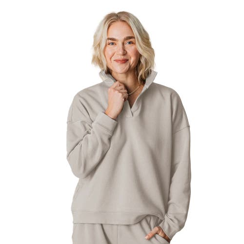Ocio Organic Cotton Teddy Polo Crew In Neutral