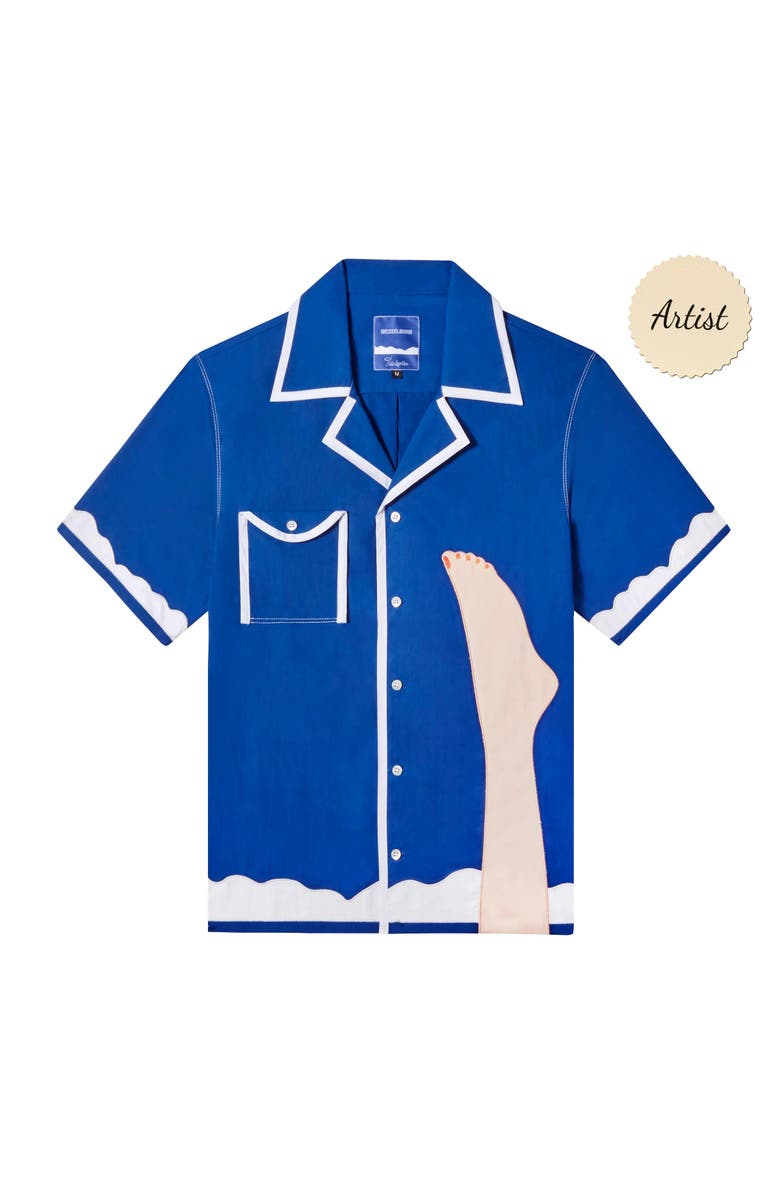 Tombolo 'Tom Wesselmann - Seascape #2' Camp Collar, Main, color, Blue