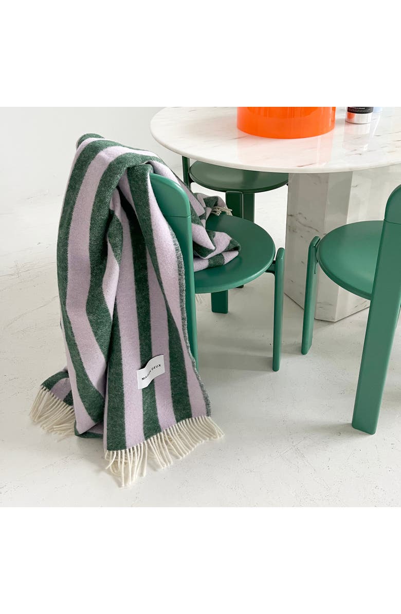 Maison Deux Candy Wrap Blanket, Alternate, color, Light/Pastel Green