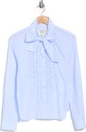 TWP Connor Ruffle Cotton Shirt with Tie