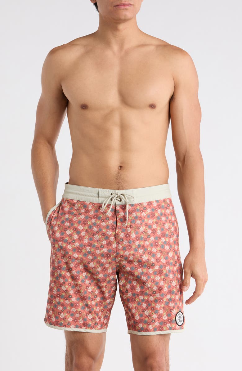 O'Neill Cruzer Scallop Swim Trunks, Main, color, Ginger Spice