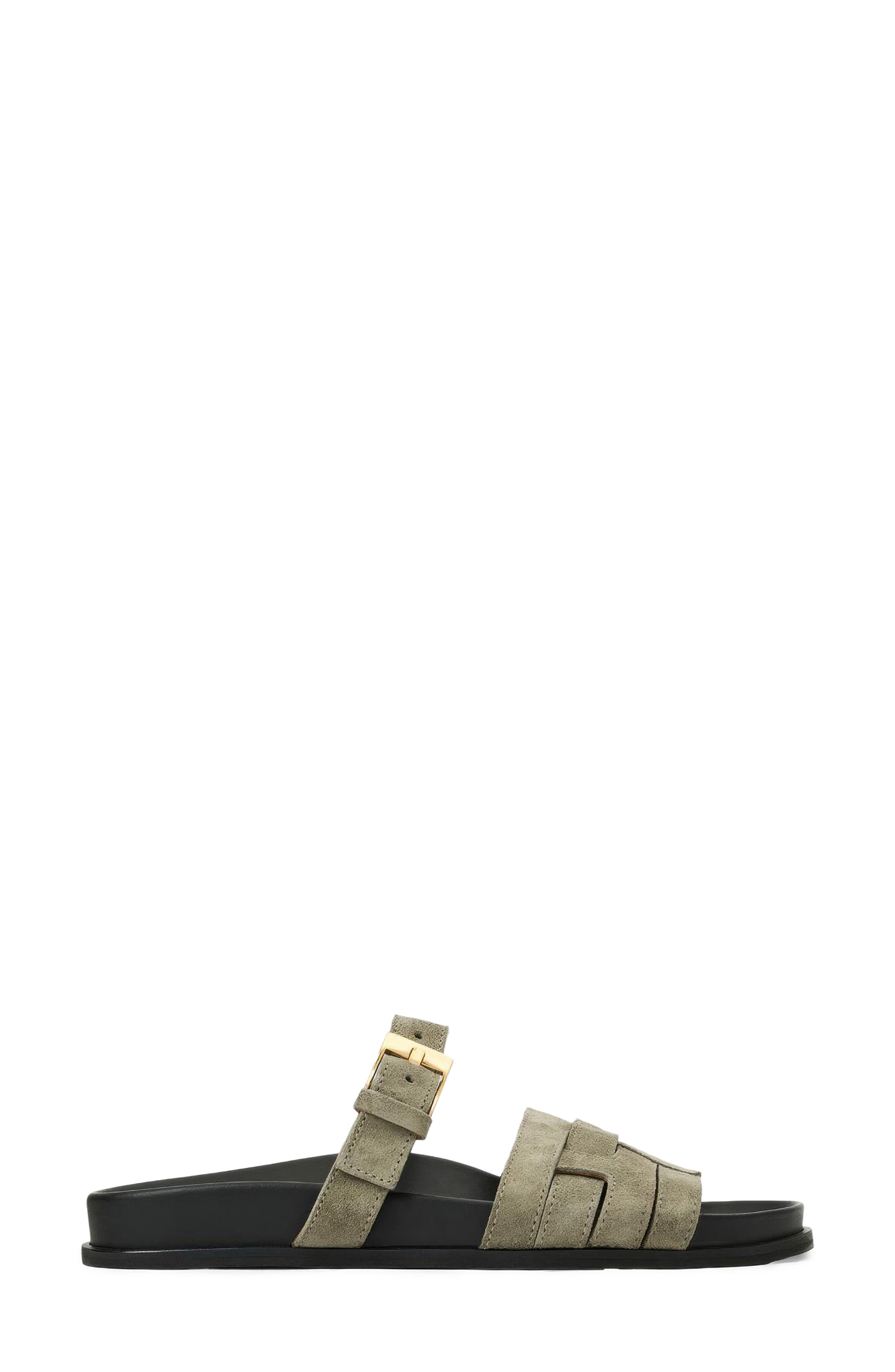 Ispera Weatherproof Slide Sandal, Alternate, color, SAGE SUEDE
