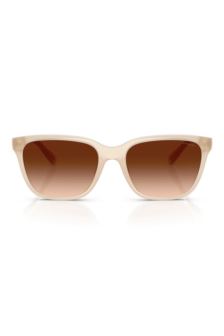 56mm Square Sunglasses, Main, color, MILKY COCONUT / BROWN GRADIENT