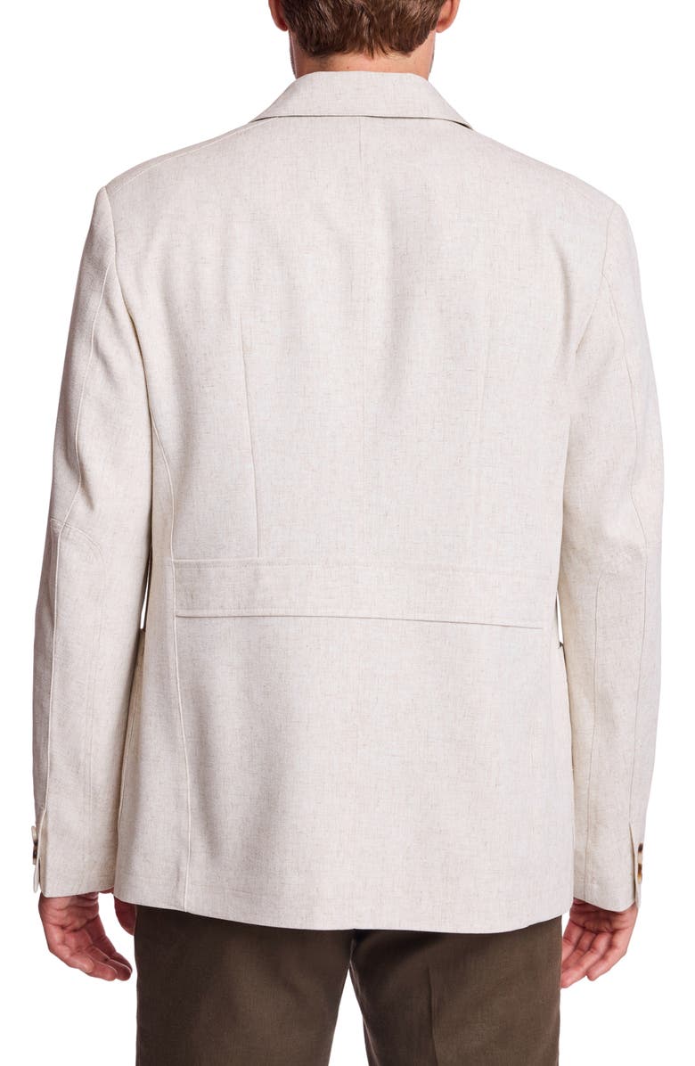 PAISLEY & GRAY New York City Linen Blend Suit Jacket, Alternate, color, Oat Linen Blend