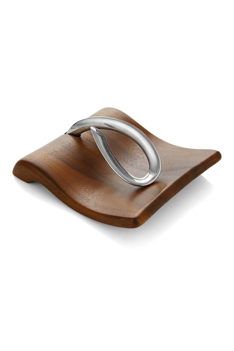 'Breeze' Napkin Holder, Main, color, SILVER