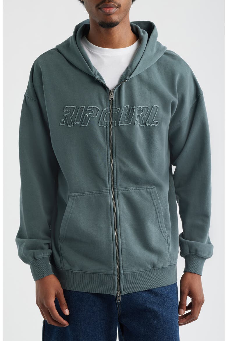 Liquid Trips Zip Hoodie, Alternate, color, PINE NIGHT