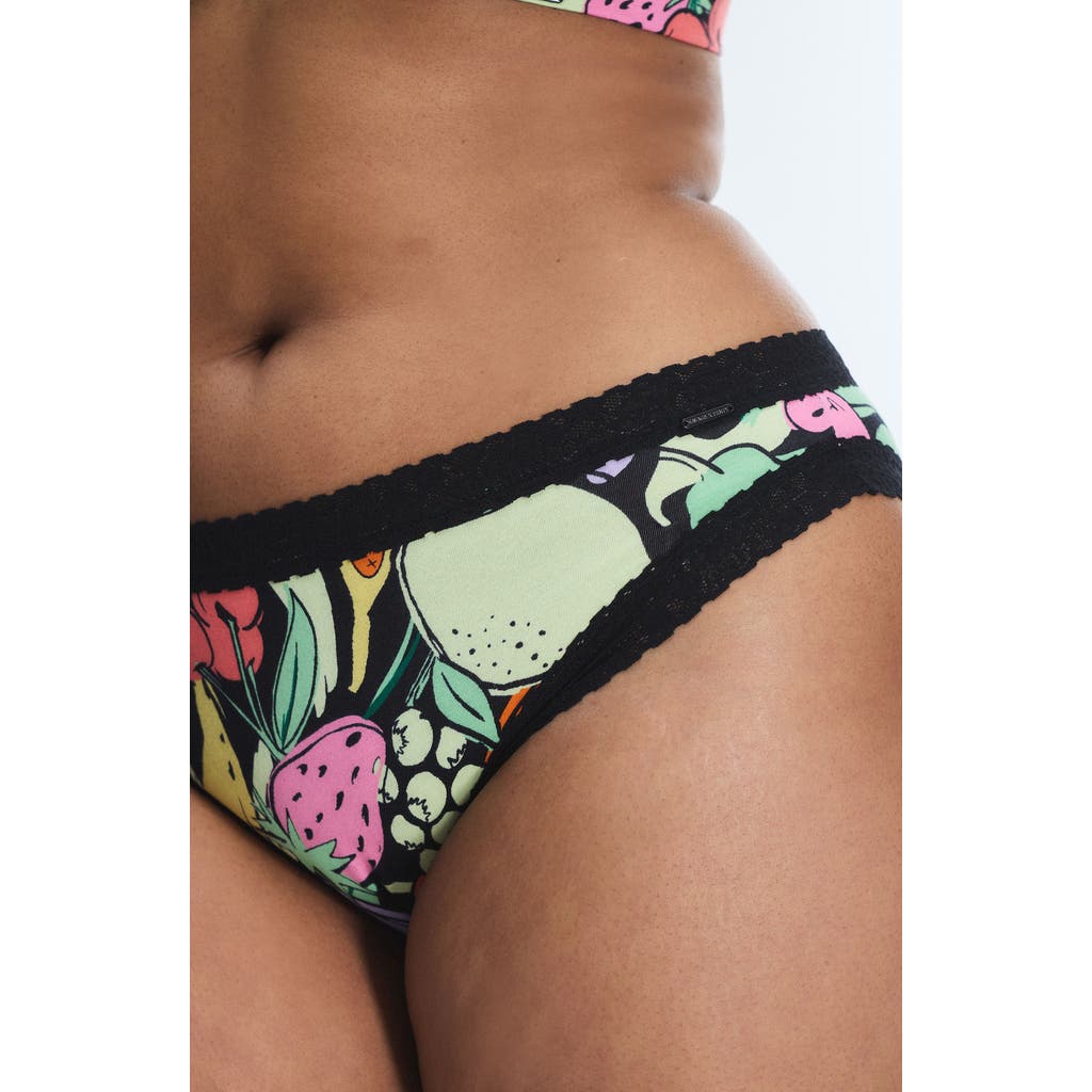 Savage X Fenty Essentials Lace Trim Stretch Cotton Cheeky Briefs