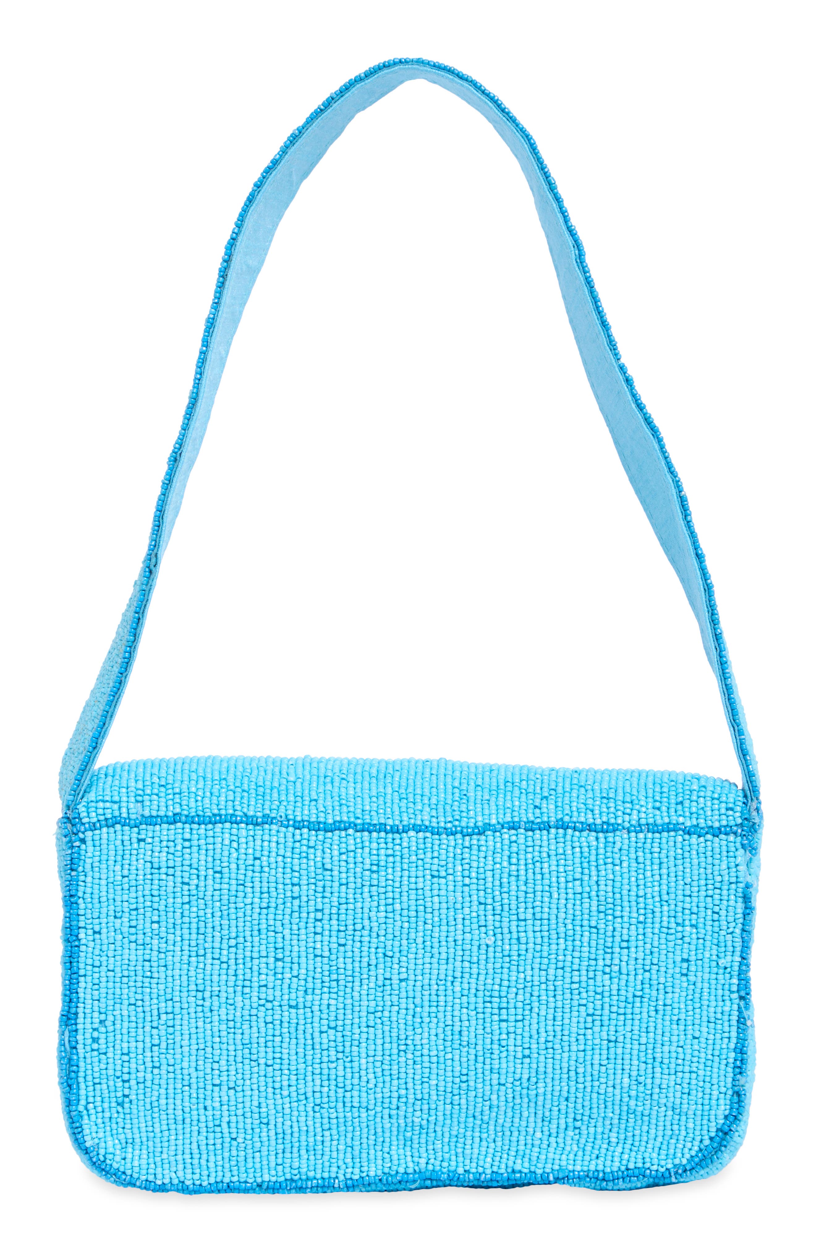Pool Scene Beaded Shoulder Bag, Alternate, color, BLUE MULTI