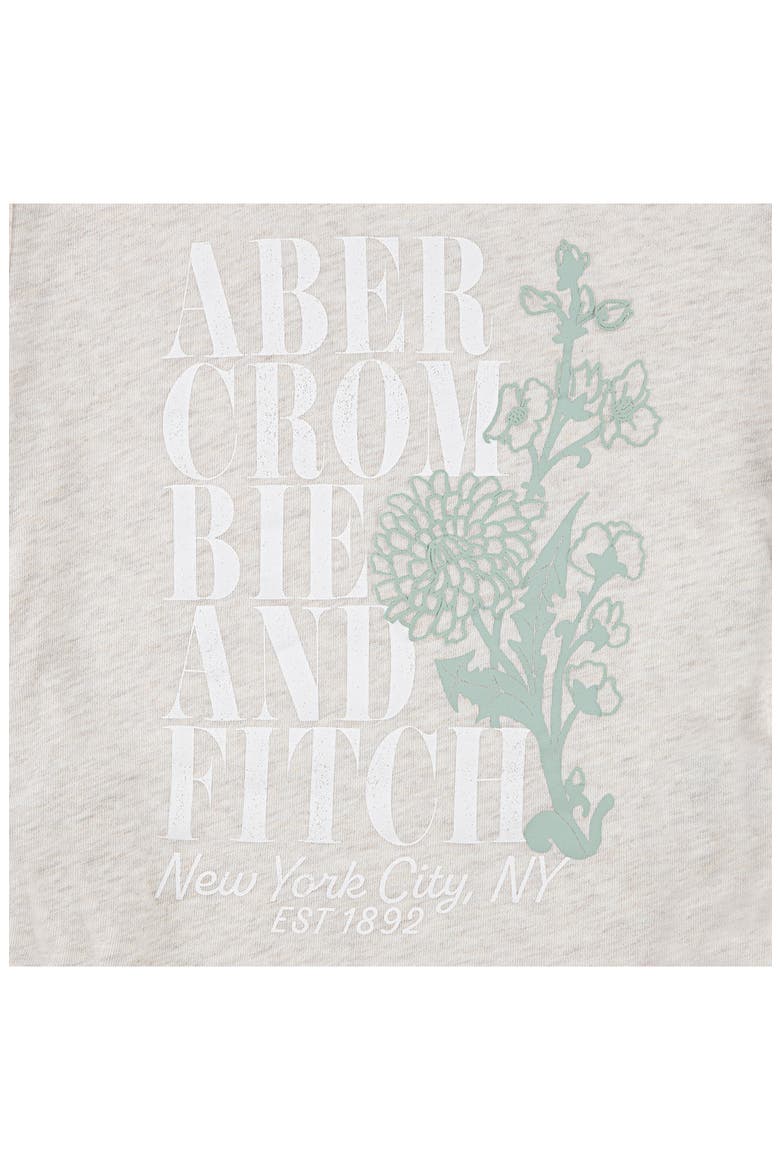 Kids' Ruched Cotton Blend Graphic T-Shirt, Alternate, color, OATMEAL HEATHER