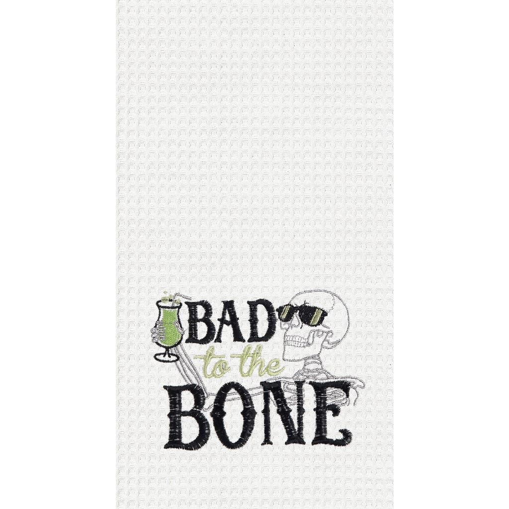 C & F Home C&f Home Bad To The Bone Skeleton Towel In White