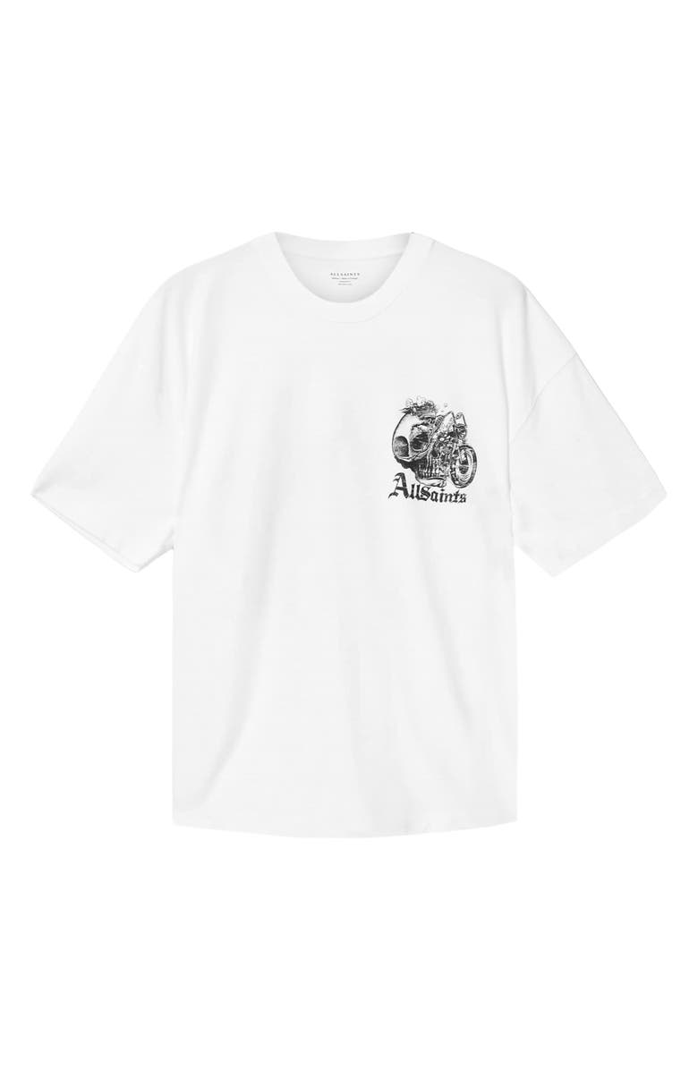 AllSaints Panhead Graphic T-Shirt, Alternate, color, Optic White