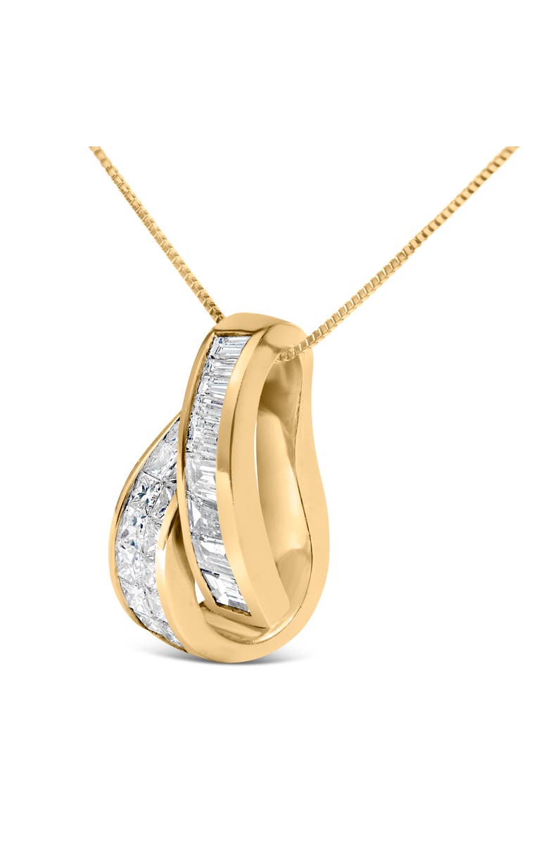 Haus of Brilliance 14K Yellow Gold 1 5/8 Cttw Diamond Duo Bar Pendant Necklace, Alternate, color, Yellow