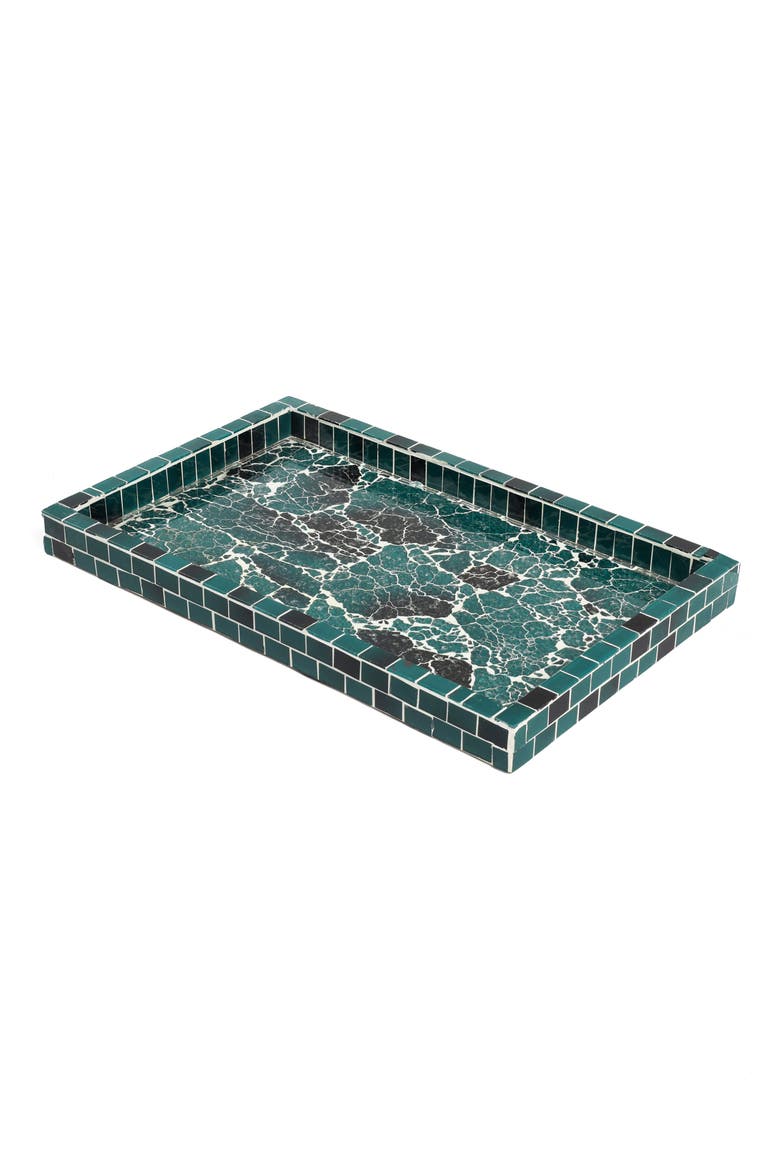 Decorative Accent Tray, Main, color, BLUE/ GREEN
