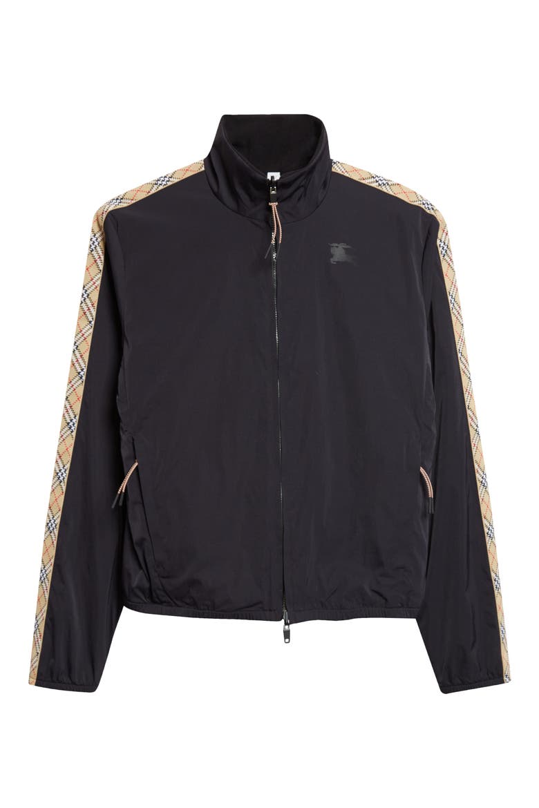 Angela Reversible Stretch Nylon & Fleece Jacket, Alternate, color, BLACK