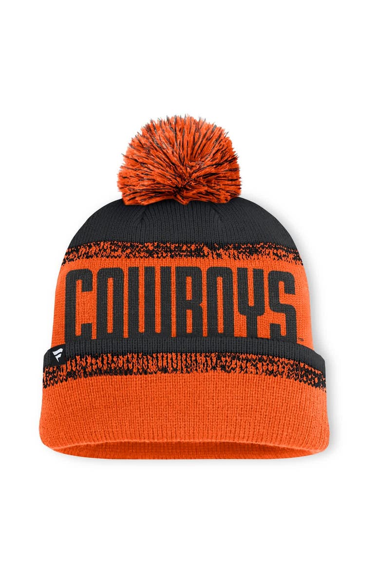FANATICS Men's Fanatics Orange/Black Oklahoma State Cowboys Thrive Cuffed Knit Hat with Pom, Alternate, color, Orange