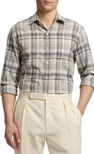 Ralph Lauren Purple Label Plaid Button-Up Shirt