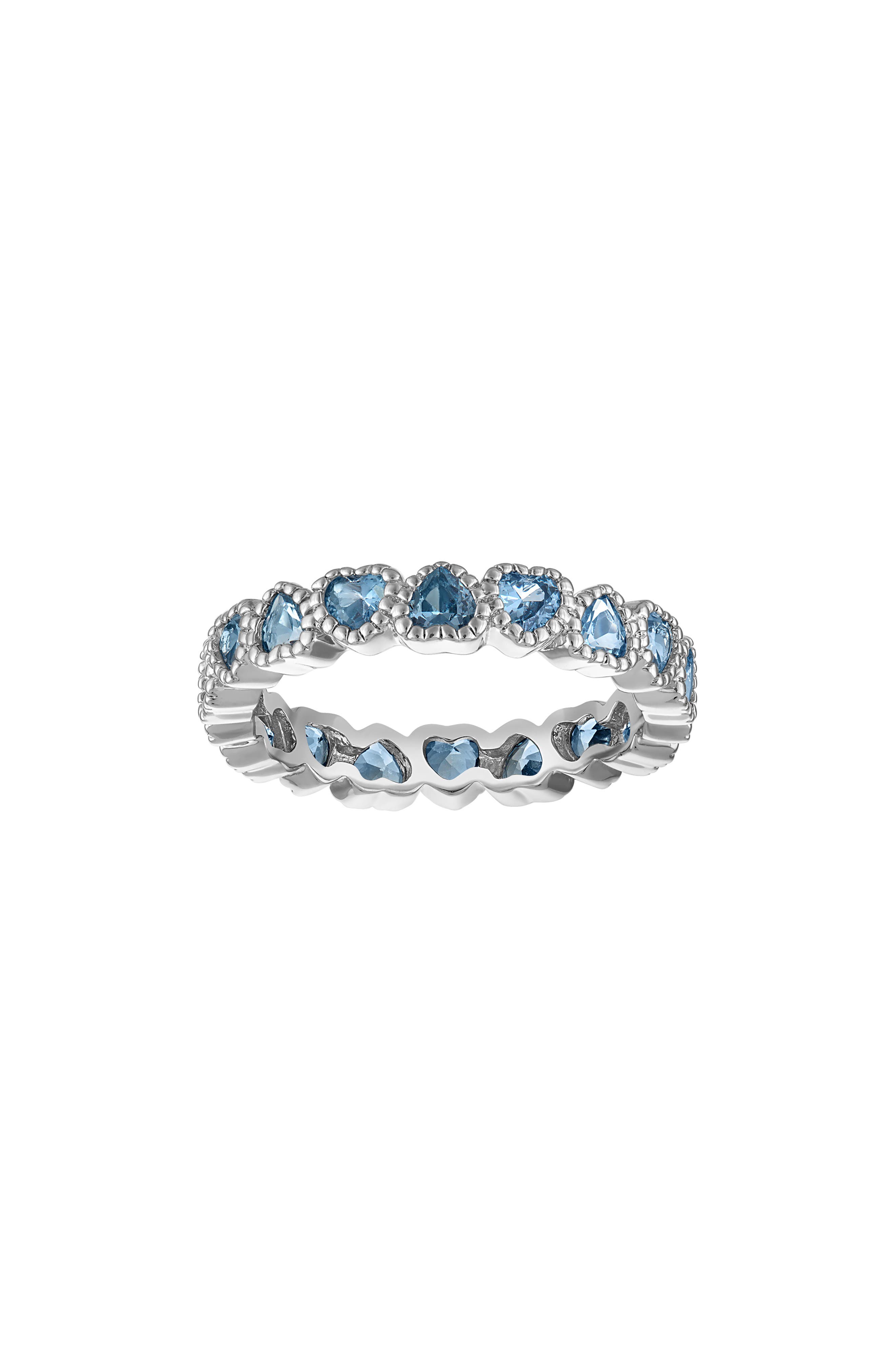 Created Ruby Heart Eternity Ring