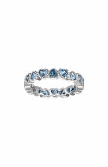 Created Ruby Heart Eternity Ring