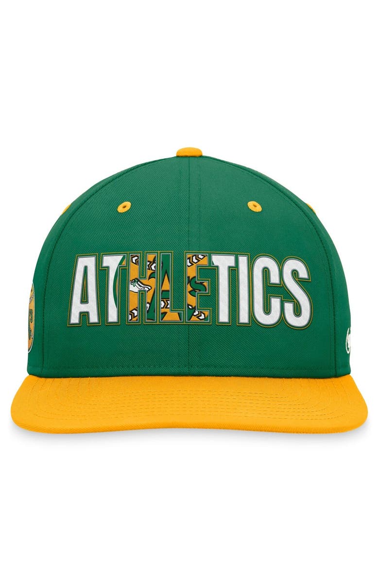 Nike Men's Nike Green Oakland Athletics Cooperstown Collection Pro Snapback Hat, Alternate, color, Green