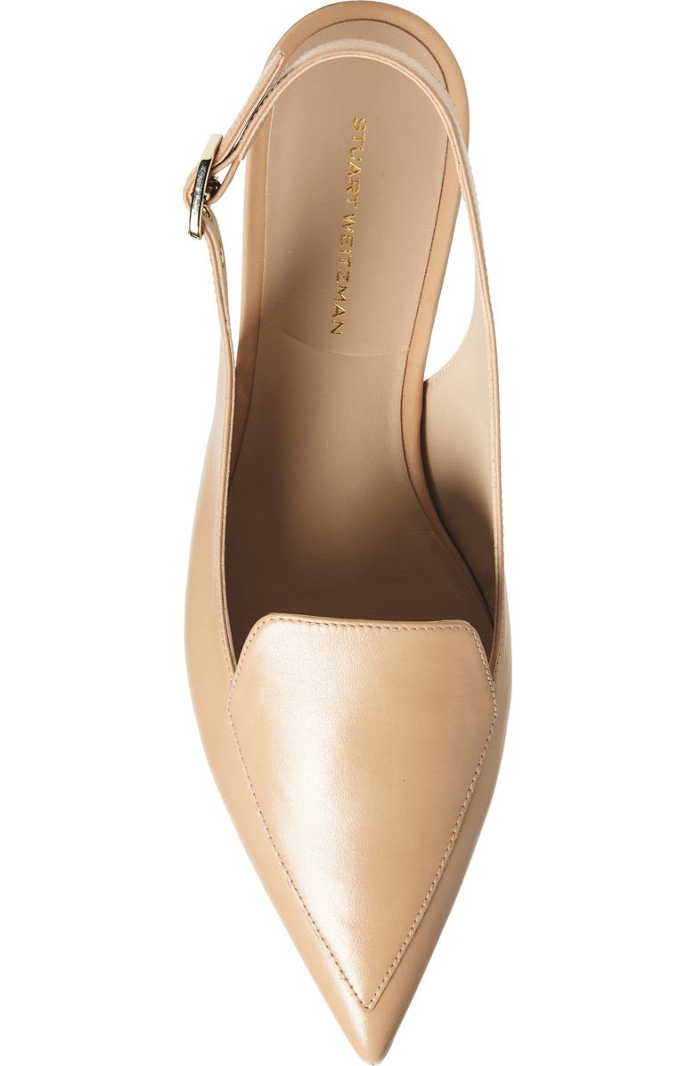 Stuart Weitzman Ryder Slingback Flat, Alternate, color, Golden Beige