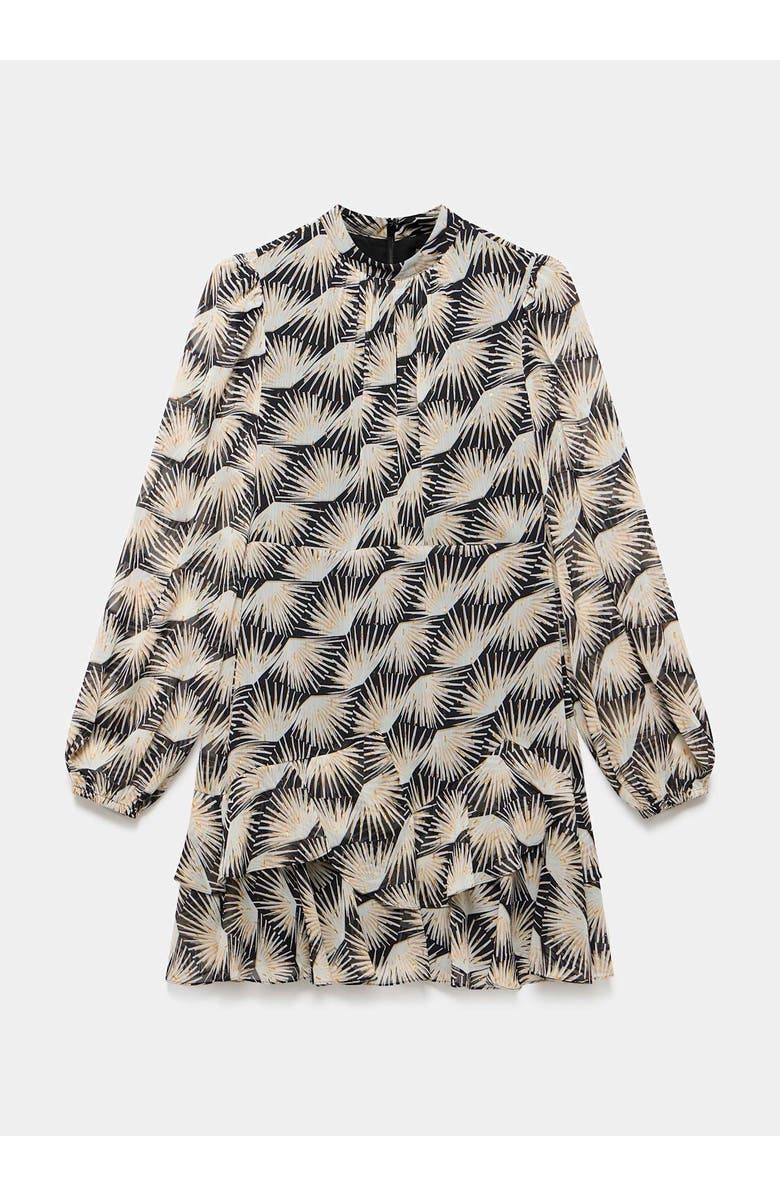 MINT VELVET Geo Print Mini Dress, Alternate, color, Black