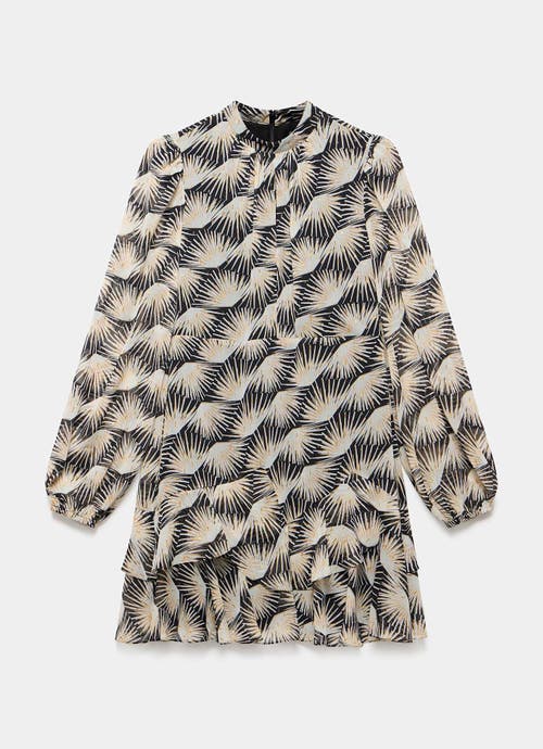 Mint Velvet Geo Print Mini Dress In Gray