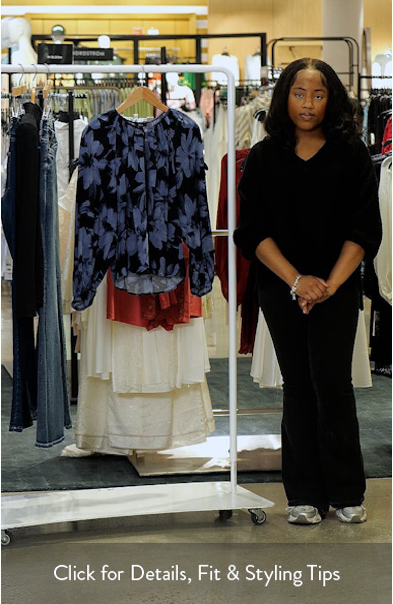 Indi Floral Print Peasant Top, sales video thumbnail