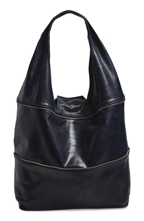 Riba Convertible Leather Shoulder Bag