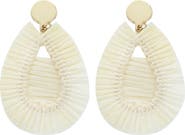 Panacea Raffia Teardrop Earrings