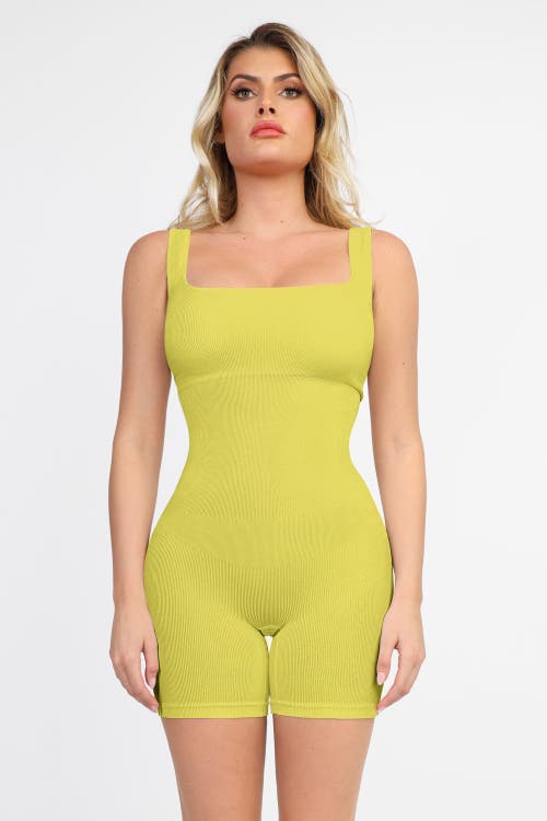 Popilush Shapewear Seamless Square Neck Smoothing Sport Romper