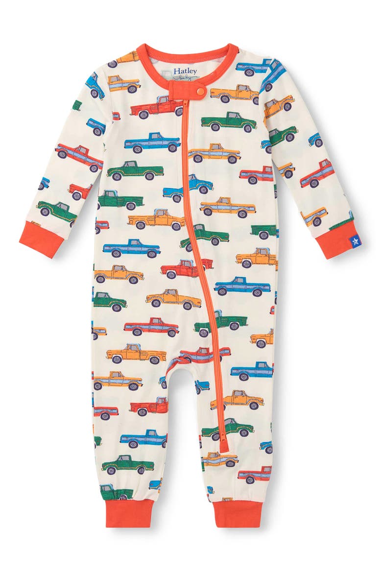 Trucks Romper, Main, color, NATURAL