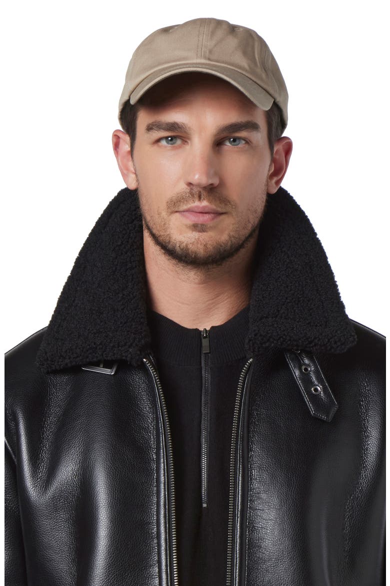 Cadman Faux Shearling Pilot Jacket, Alternate, color, BLACK