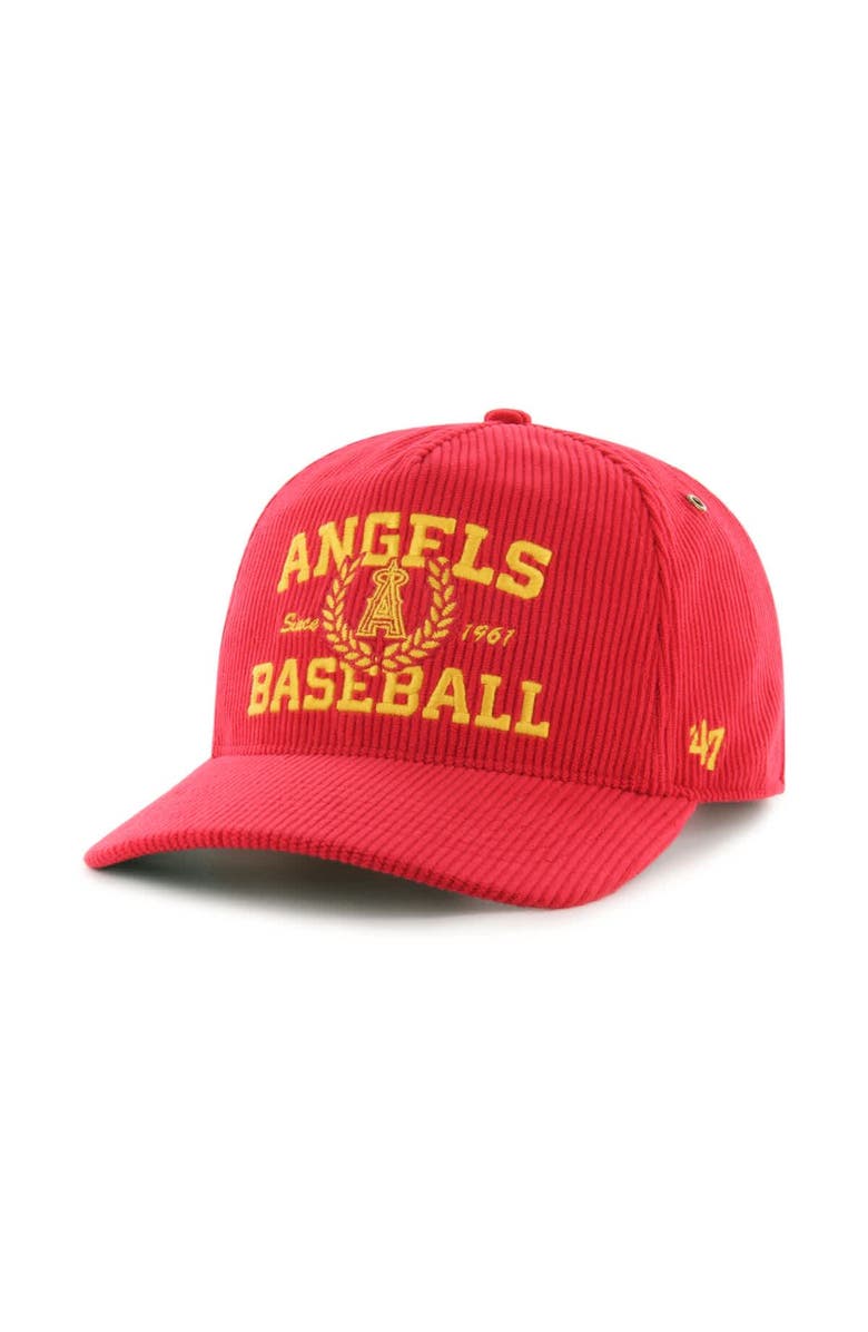 '47 Men's '47 Red Los Angeles Angels Laurus Corduroy Hitch Snapback Hat, Alternate, color, Red