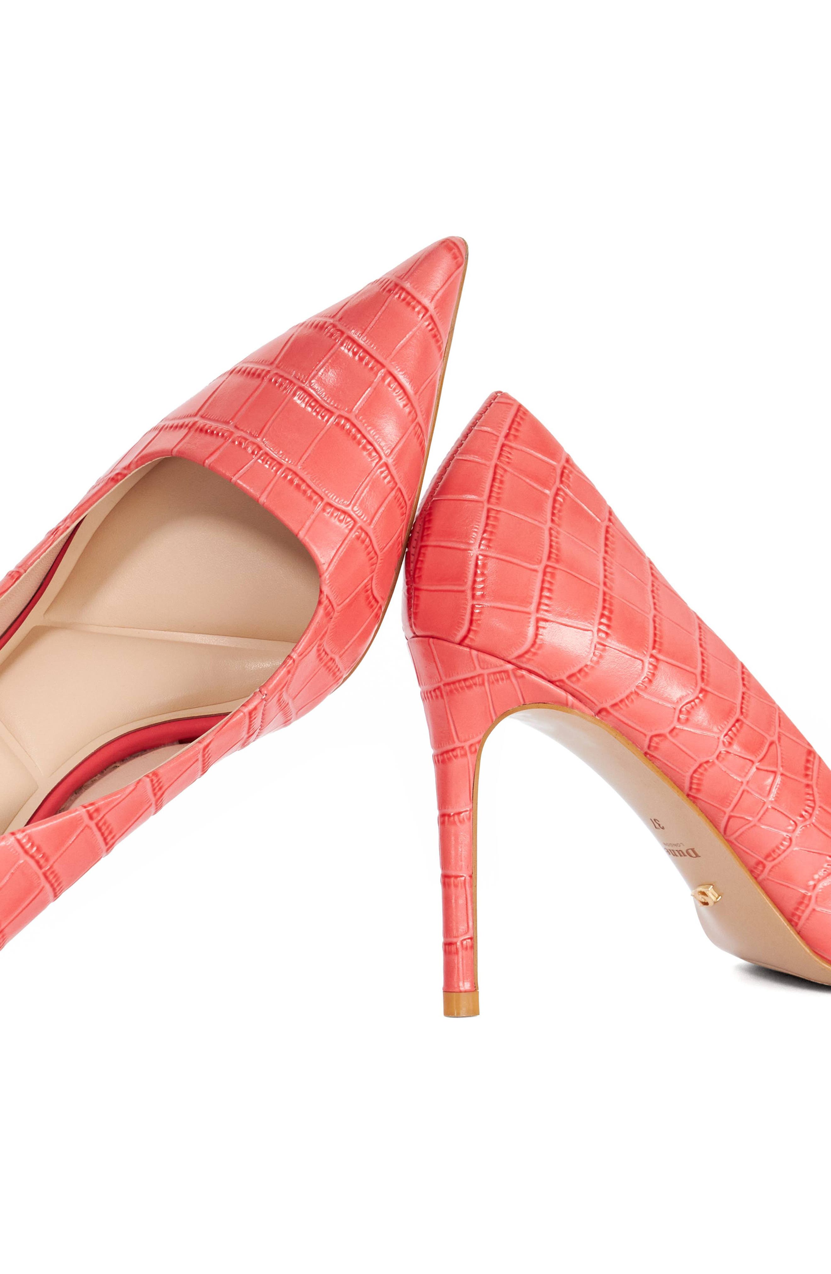 Dune London Assured Pointed Toe Pump, Alternate, color, Coral