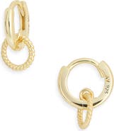 ARGENTO VIVO Twisted Interlocking Huggie Hoop Earrings