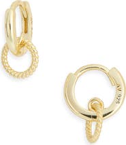 ARGENTO VIVO Twisted Interlocking Huggie Hoop Earrings