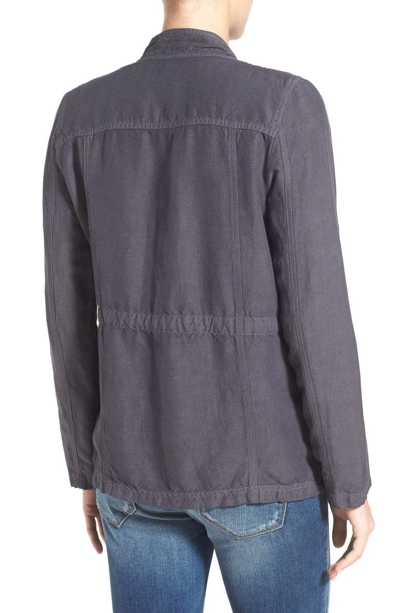 Caslon<sup>®</sup> Linen Blend Utility Jacket, Alternate, color, 