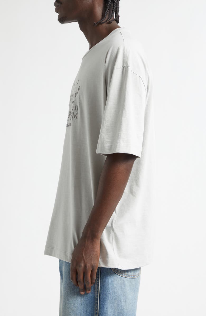 Maison Margiela Numerical Logo Embroidered Graphic T-Shirt, Alternate, color, Pearl Grey