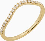 Oradina 10K Gold The Arc Diamond Stack Ring