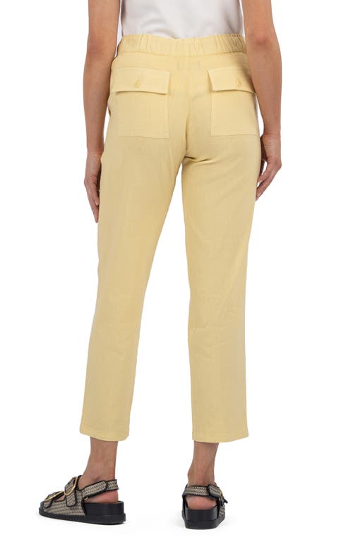 KUT FROM THE KLOTH KUT FROM THE KLOTH ROSALIE LINEN BLEND DRAWSTRING ANKLE PANTS