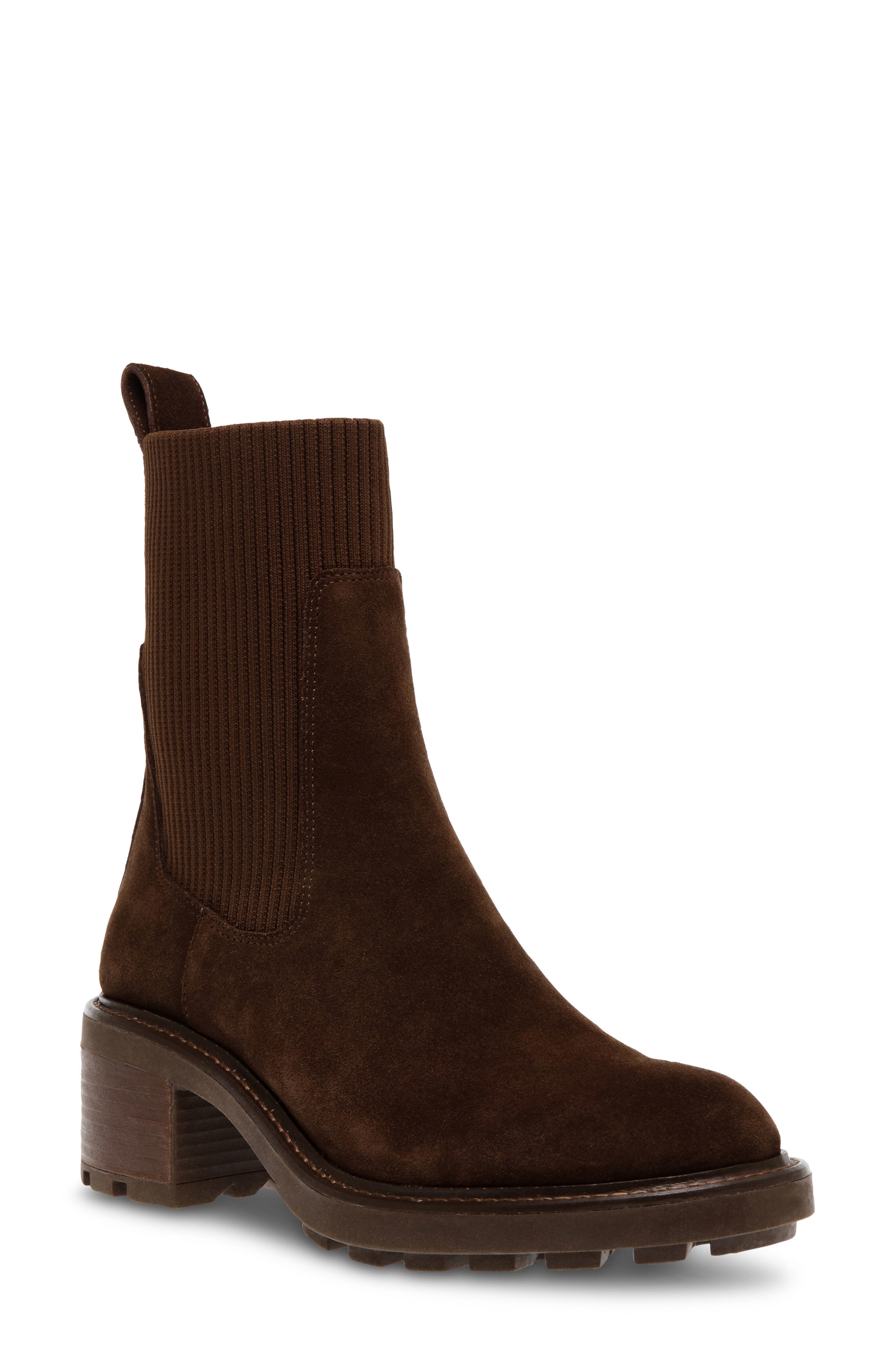 Kiley Platform Bootie, Main, color, BROWN SUED