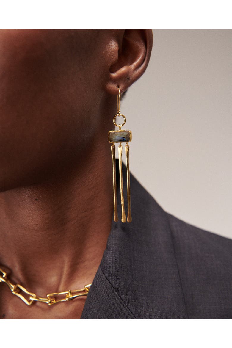 Yasmin Drop Earrings, Alternate, color, Green