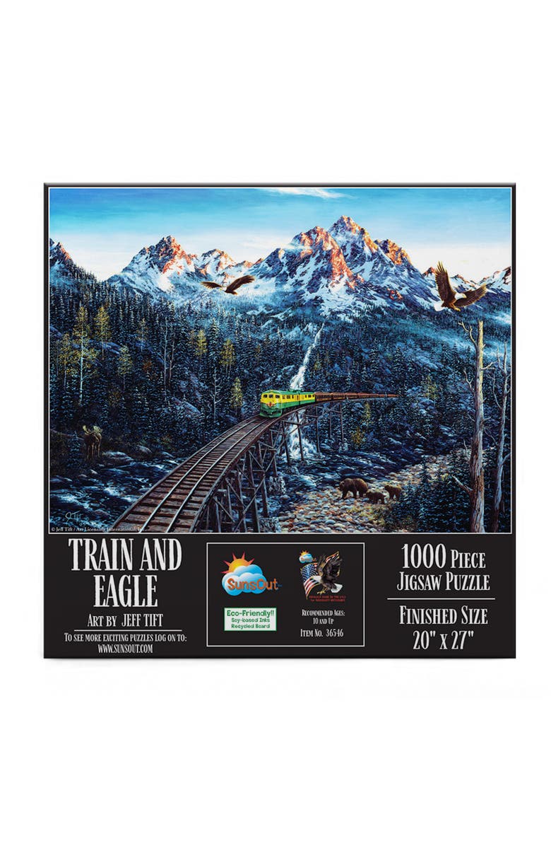 Sunsout Train and Eagle 1000 piece Jigsaw Puzzle for Adults, Alternate, color, Multicolor