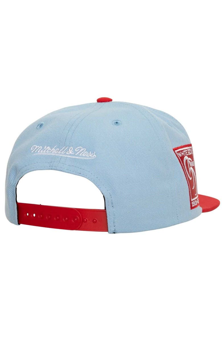 Mitchell & Ness Men's Mitchell & Ness Light Blue/Red Chicago White Sox Hometown Snapback Hat, Alternate, color, Light Blue