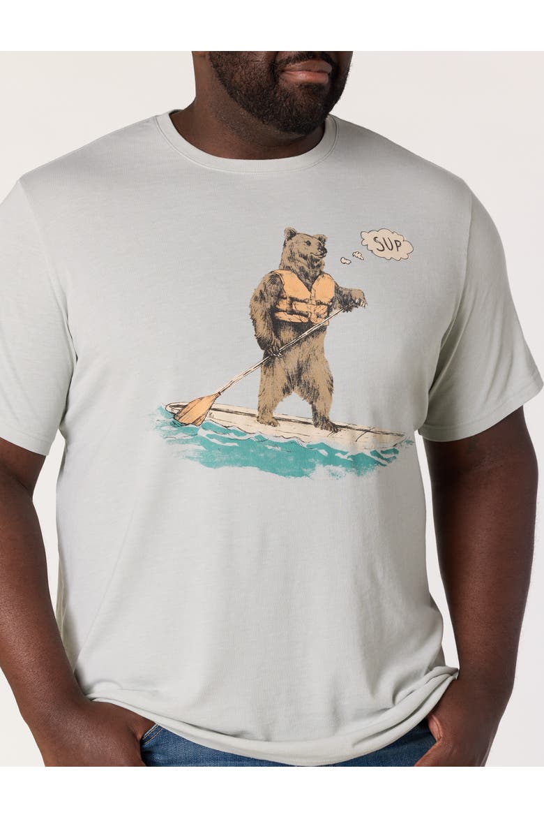Big & Tall  Sup Bear T-Shirt, Alternate, color, GREEN