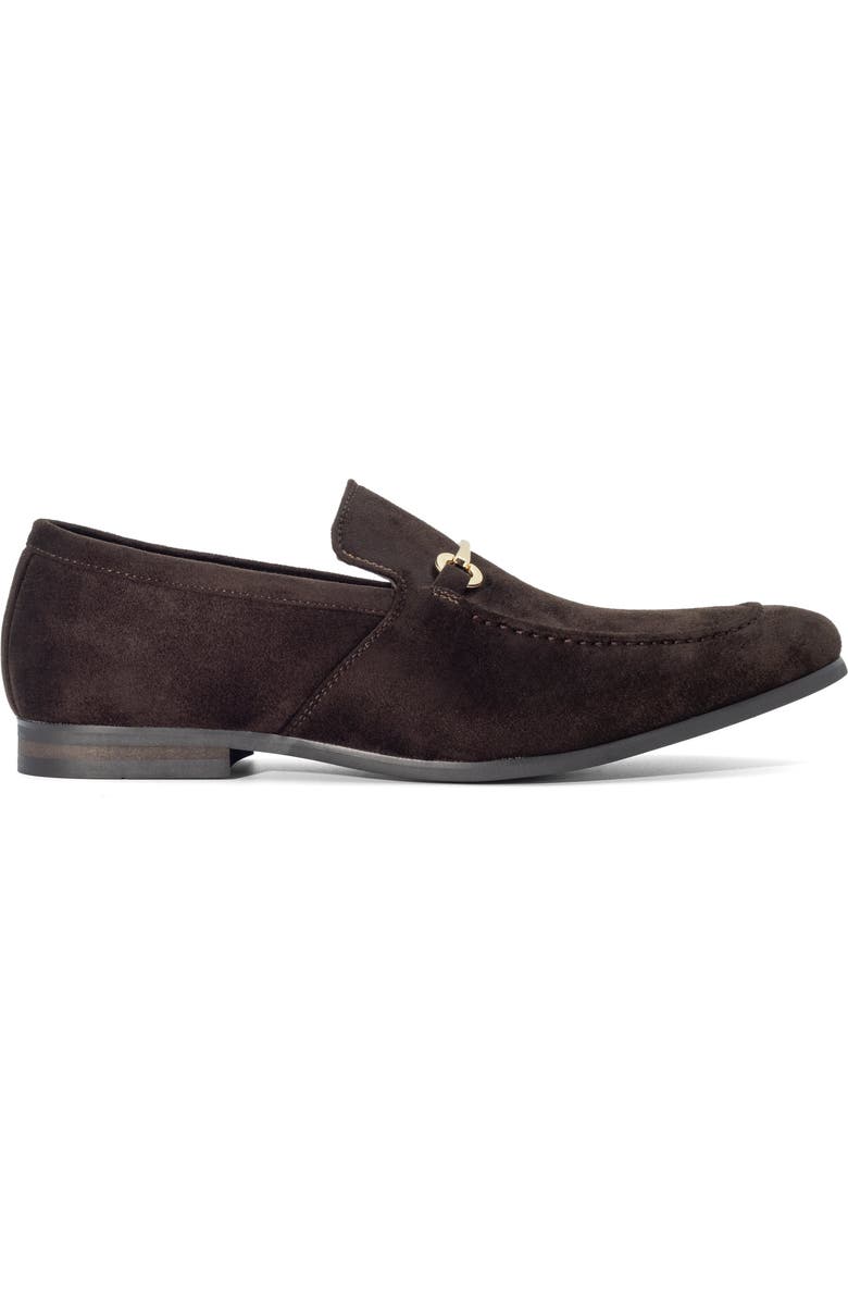 Uncut Roberts Almond Toe Loafer, Alternate, color, Chocolate Microsuede