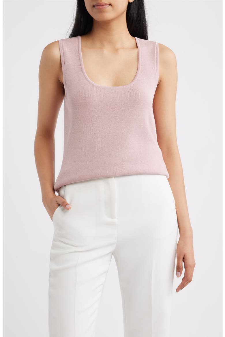 U-Neck Sweater Tank, Main, color, LIGHT ORCHID
