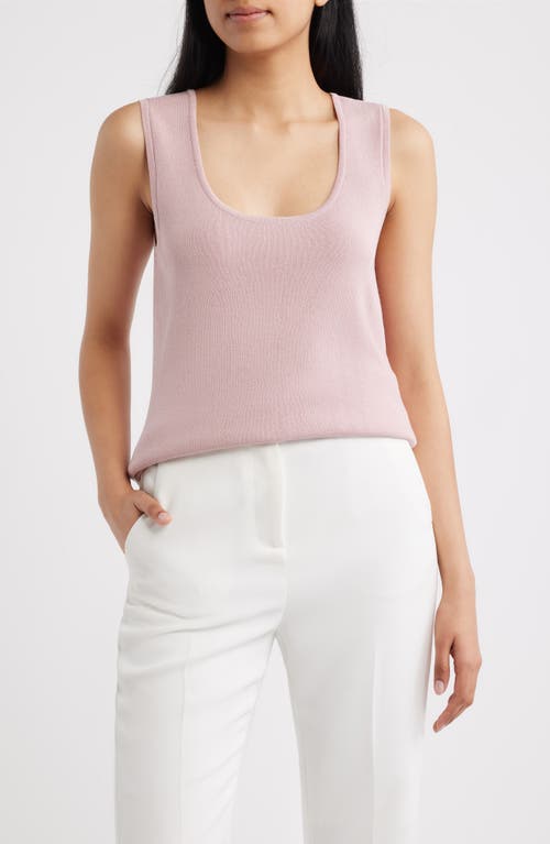 Tahari ASL U-Neck Sweater Tank in Light Orchid at Nordstrom, Size X-Large